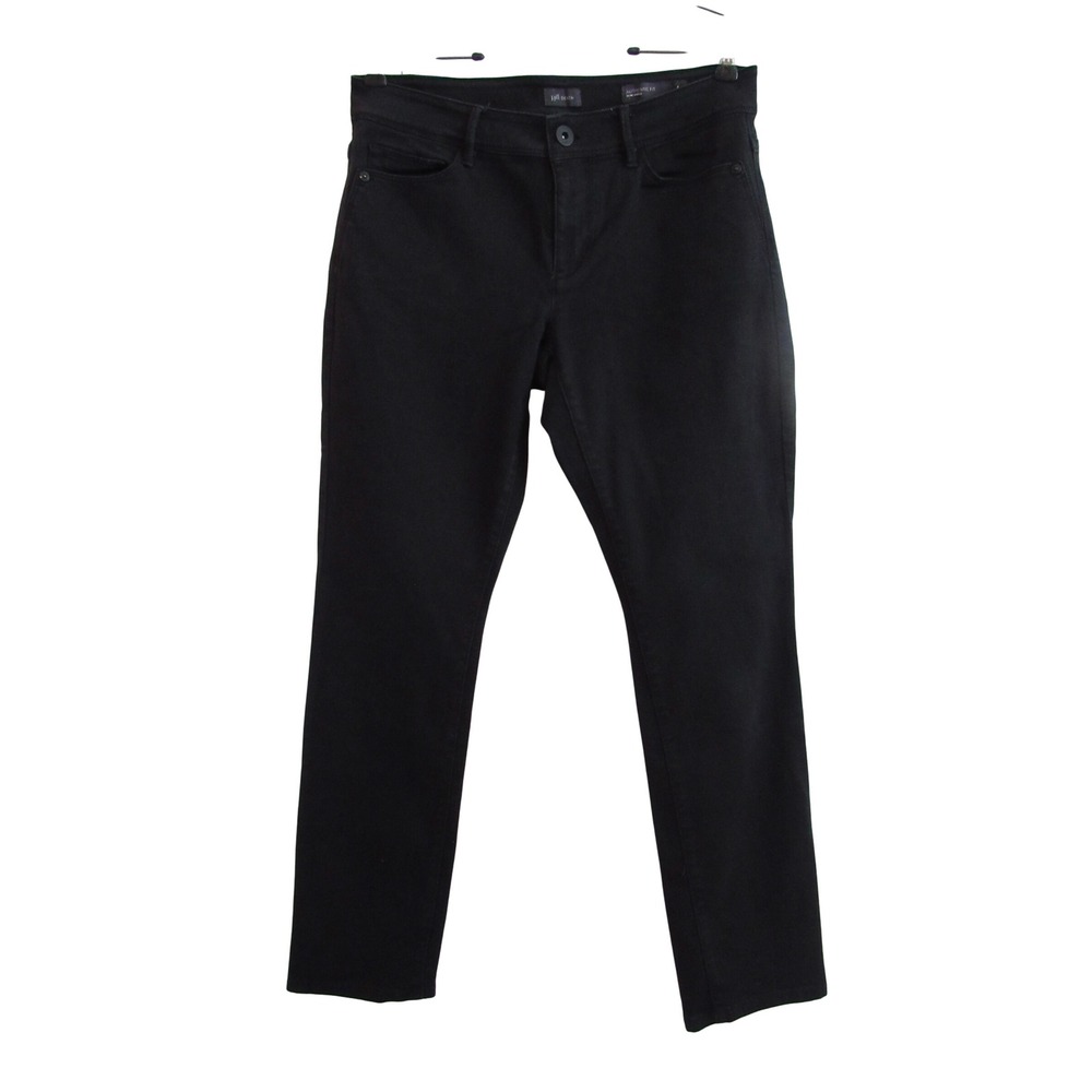 J. Jill Authentic Fit Slim Ankle Jeans Black Denim Size 4 Stretch